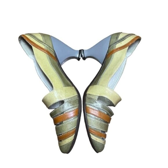 John Fluevog Blind Faith Mid Drew Heels Multicolored Shoes Women Size 8.5 - Picture 4 of 11